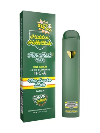 Blue Lambo Latto Hidden Hills Mini Mart Bar THC-A Rechargeable Disposable 1G