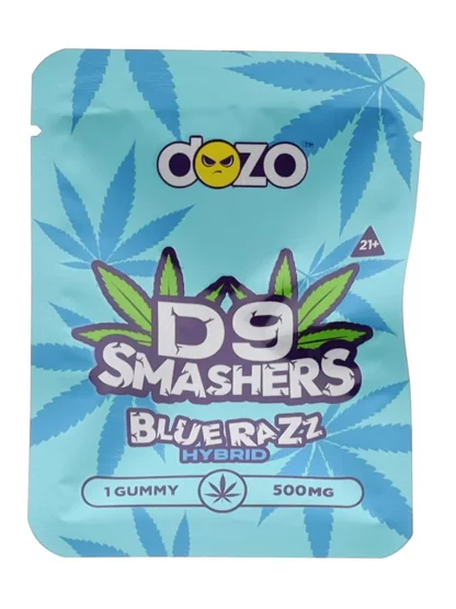 Blue Razz Dozo Delta 9 Smasher Gummies 1ct 500MG