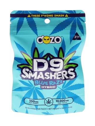Blue Razz Dozo Delta 9 Smasher Gummies 20ct 10000MG