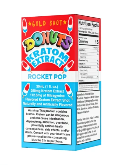 Box Rocket Pop Donuts Kratom Extract 30ml 250mg