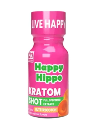 Butterscotch Happy Hippo Full Spectrum Kratom Shot 10ml