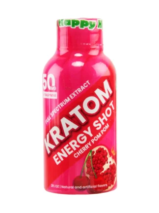 Cherry Pom Pom Happy Hippo Kratom Energy Shot 50mg