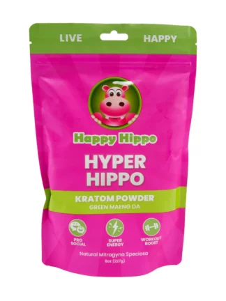 Happy Hippo Hyper Hippo Elite Green Vein Maeng Da Kratom Powder 8oz