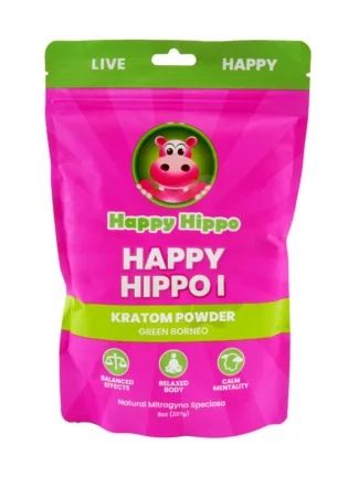 Happy Hippo I Super Green Borneo Kratom Powder 8oz