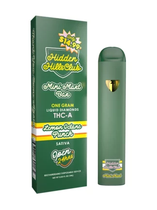 Lemon Octane Punch Hidden Hills Mini Mart Bar THC-A Rechargeable Disposable 1G