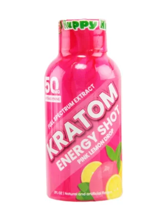 Pink Lemon Drop Happy Hippo Kratom Energy Shot 50mg