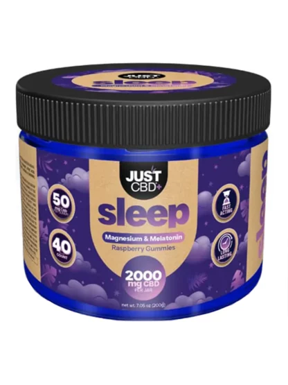 Raspberry Just CBD + Sleep Magnesium & Melatonin Gummies