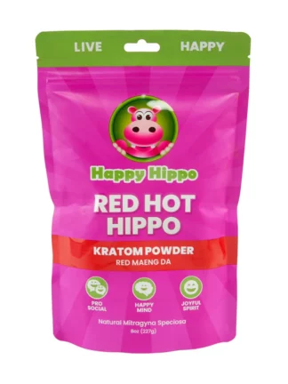 Happy Hippo Red Hot Hippo Red Maeng Da Kratom Powder 8oz