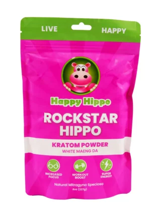 Happy Hippo Rockstar Hippo Elite White Vein Maeng Da Kratom Powder 8oz