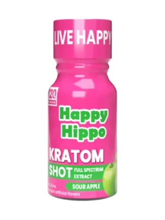 Sour Apple Happy Hippo Full Spectrum Kratom Shot 10ml