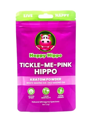 Happy Hippo Tickle Me Pink Hippo Elite Pink Maeng Da Kratom Powder 8oz