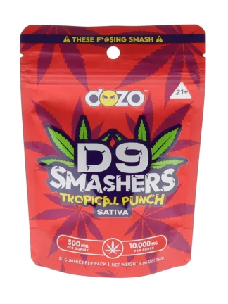 Tropical Punch Dozo Delta 9 Smasher Gummies 20ct 10000MG