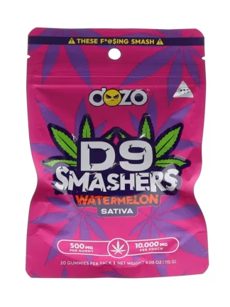 Watermelon Dozo Delta 9 Smasher Gummies 20ct 10000MG